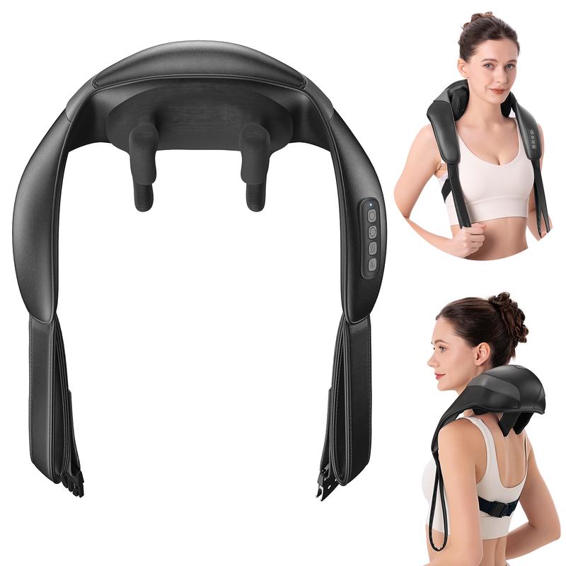 Cordless Neck & Shoulder Massager with Heat – Pain & Stress Relief