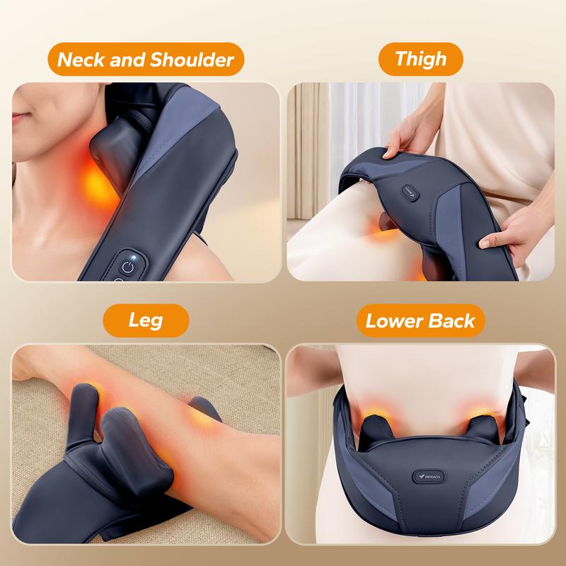 Cordless Neck & Shoulder Massager with Heat – Pain & Stress Relief