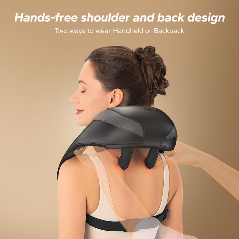 Cordless Neck & Shoulder Massager with Heat – Pain & Stress Relief