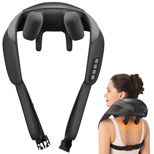 Cordless Neck & Shoulder Massager with Heat – Pain & Stress Relief