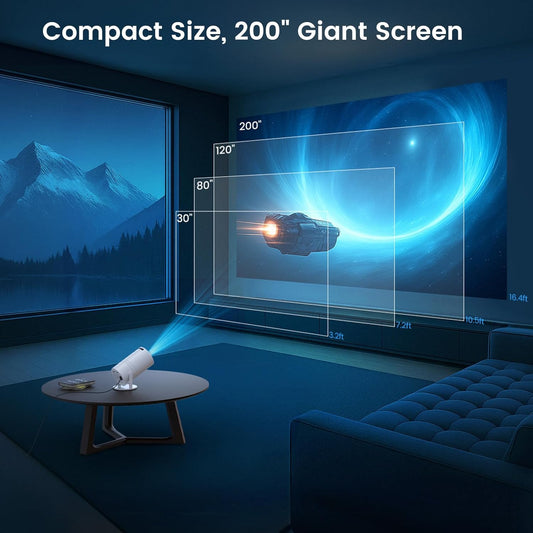 Portable Mini Projector 1080p (Wi-Fi/BT)
